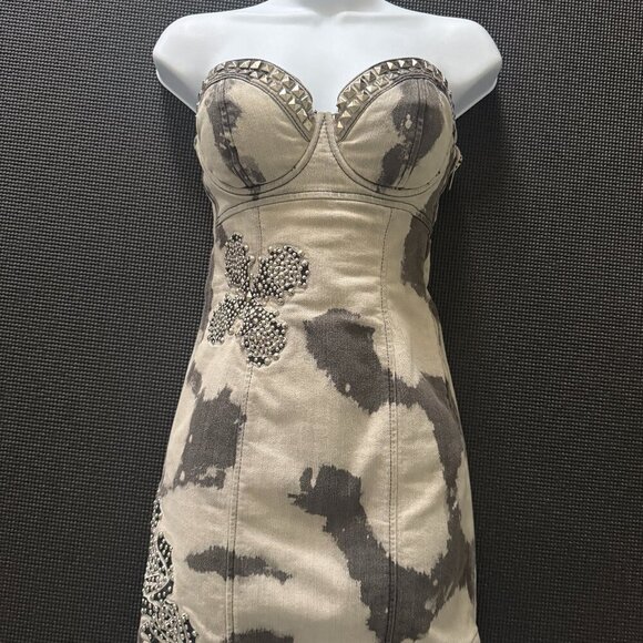 GUESS Premium Special Limited Edition Studded Bustier Mini Dress – Size 1 New - Picture 1 of 9